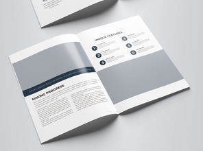 簡約大氣藍色科技公司軟件開發宣傳冊模板